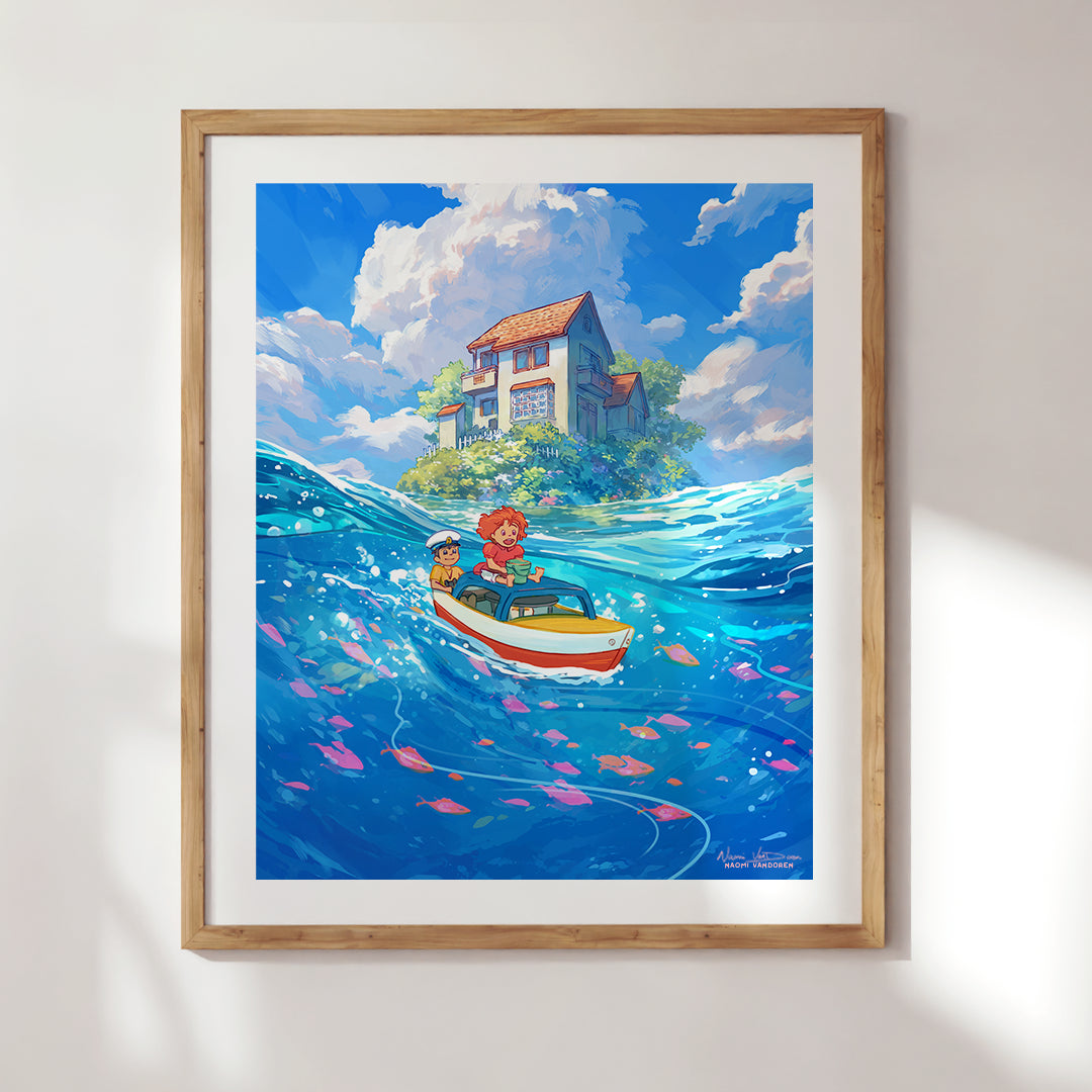 Through the Waves - Art Print