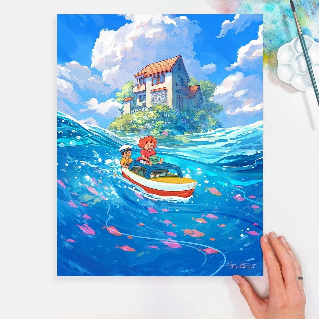 Through the Waves - Art Print