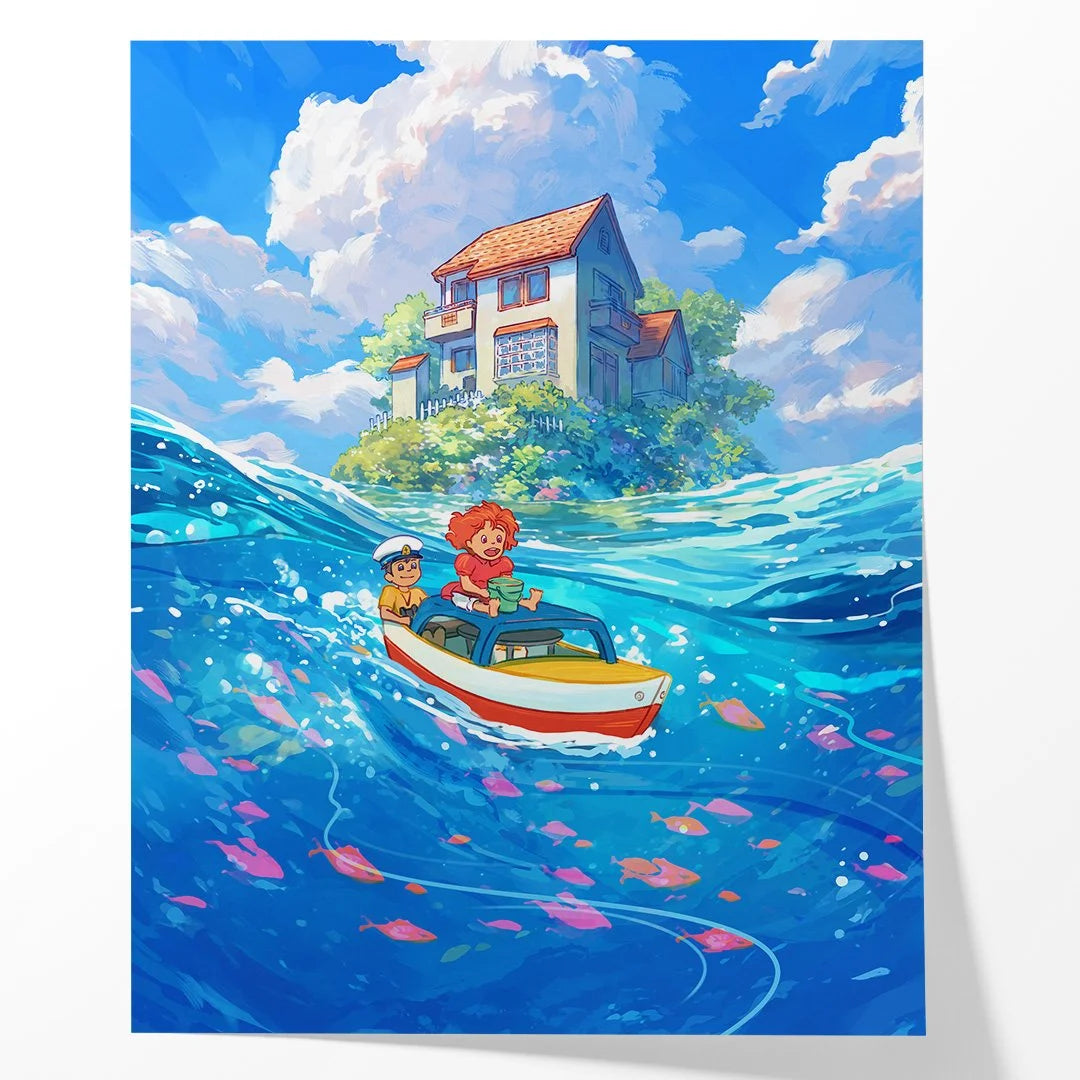 Through the Waves - Art Print
