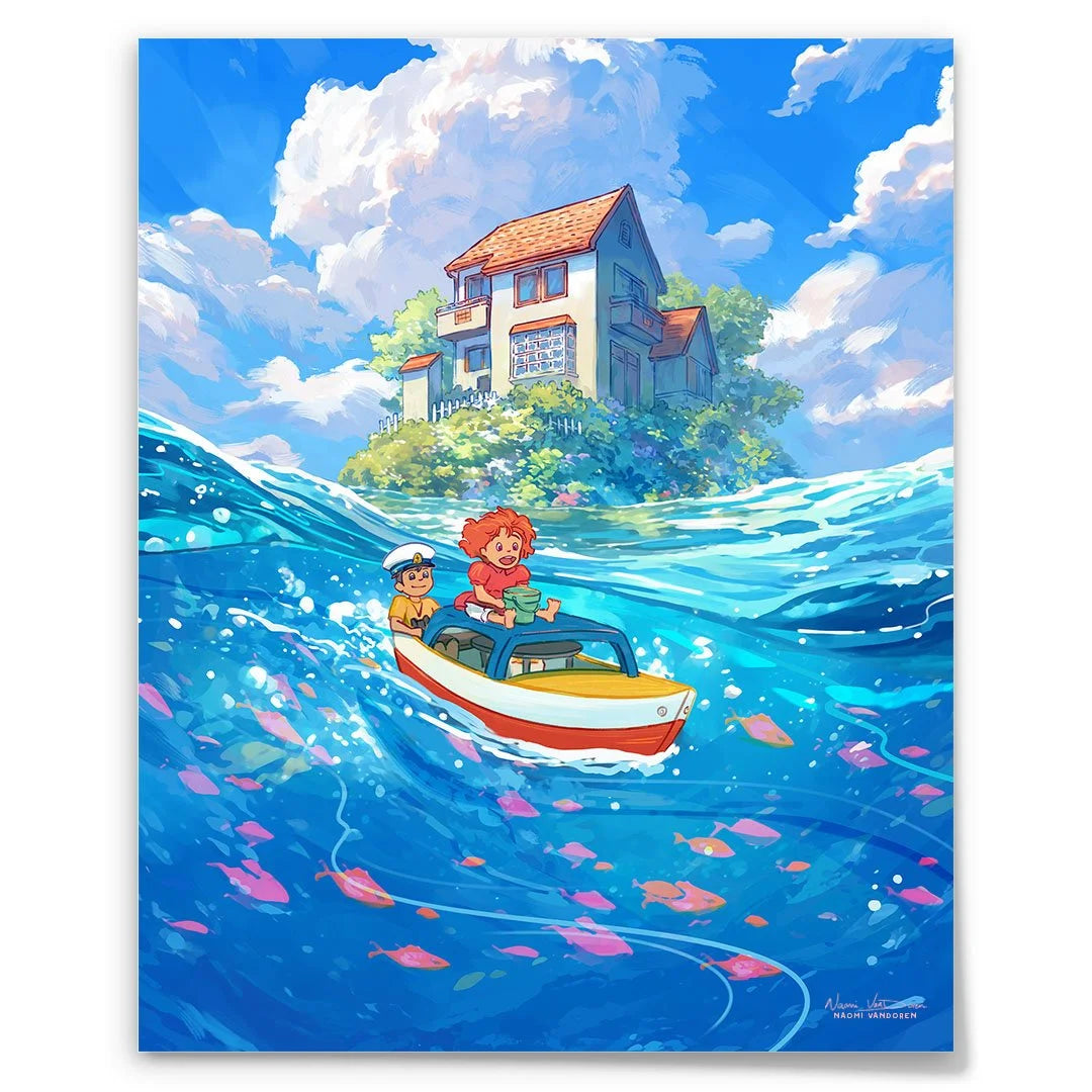 Through the Waves - Art Print