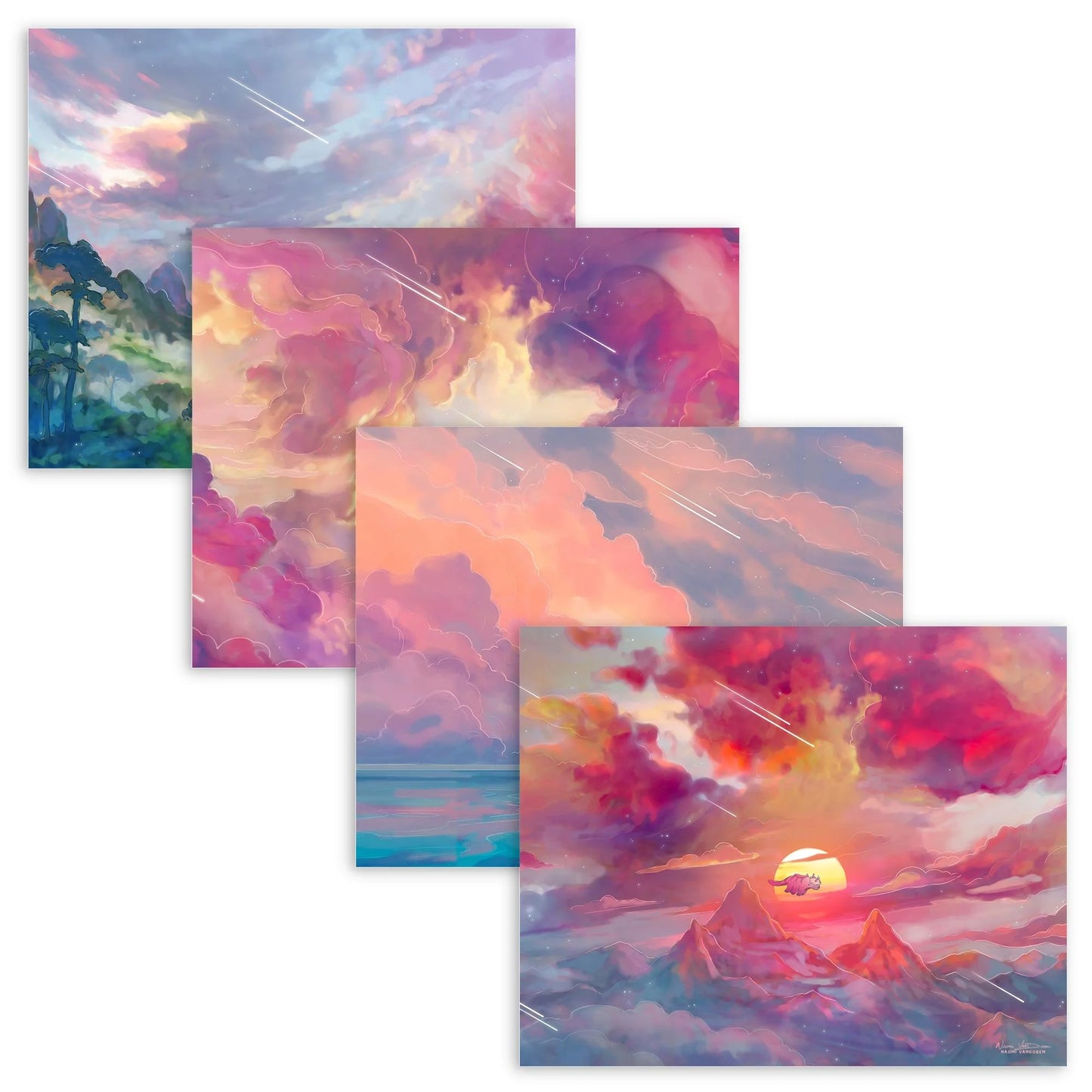 Elements Series: All 4 Kingdoms Set - Art Print