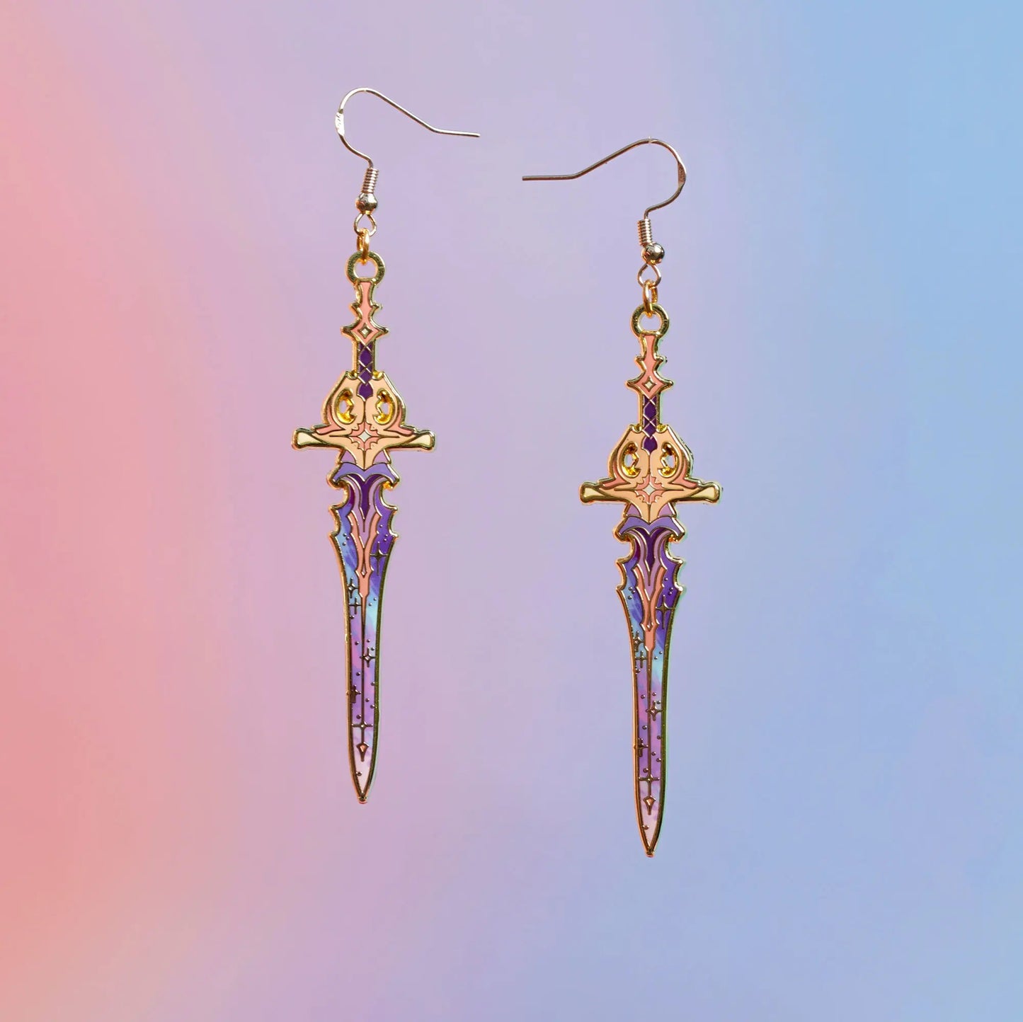 Celestial Armory - Celestial Sword Enamel Earrings