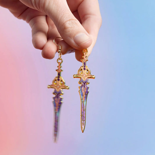 Celestial Armory - Celestial Sword Enamel Earrings
